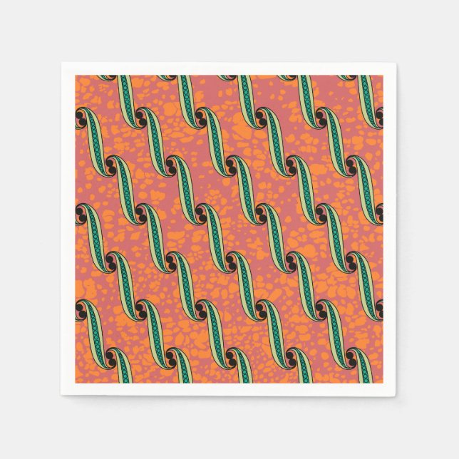 Färgfull Napkin med afrikansk väv mönster Pappersservett (Framsidan)