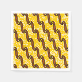 Färgfull Napkin med afrikansk väv mönster Pappersservett