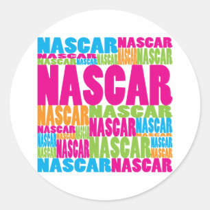 Färgfull NASCAR Runt Klistermärke