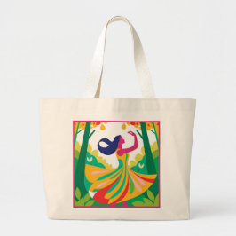 Färgfull naturskyddsinspirerad giftbag jumbo tygkasse