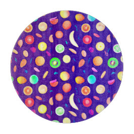 Färgfull Neon Tropical Fruit Mönster