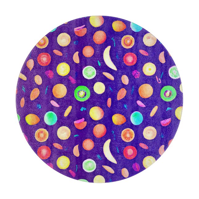 Färgfull Neon Tropical Fruit Mönster (Framsidan)