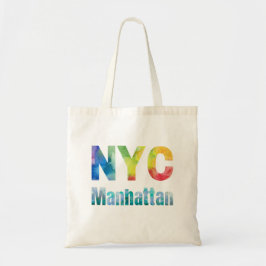 Färgfull NYC Manhattan Tote Bag Tygkasse