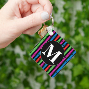 Färgfull nyckelkedja för Rand med Monogram Nyckelring