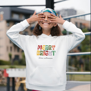 Färgfull nyhet och ljus modern julretro t shirt
