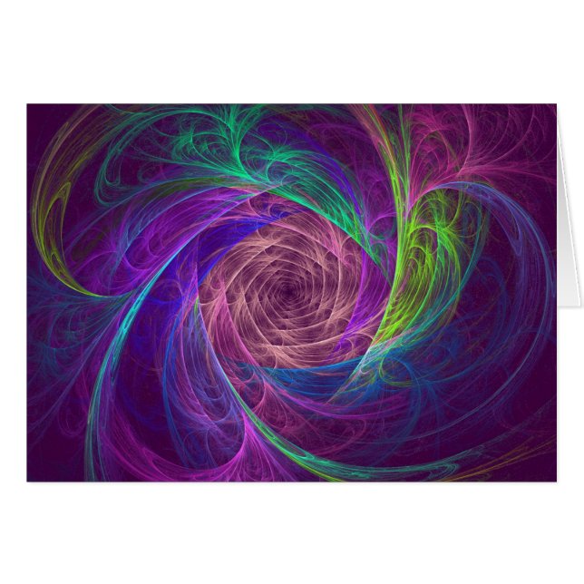 Färgfull oändlighet hälsningskort (Framsidan Horizontal)