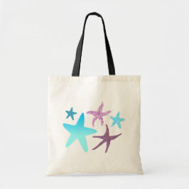 Färgfull och brant Starfish Tote Bag Tygkasse