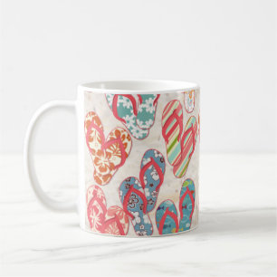 Färgfull och roligt flip flop sommarens roligt! kaffemugg