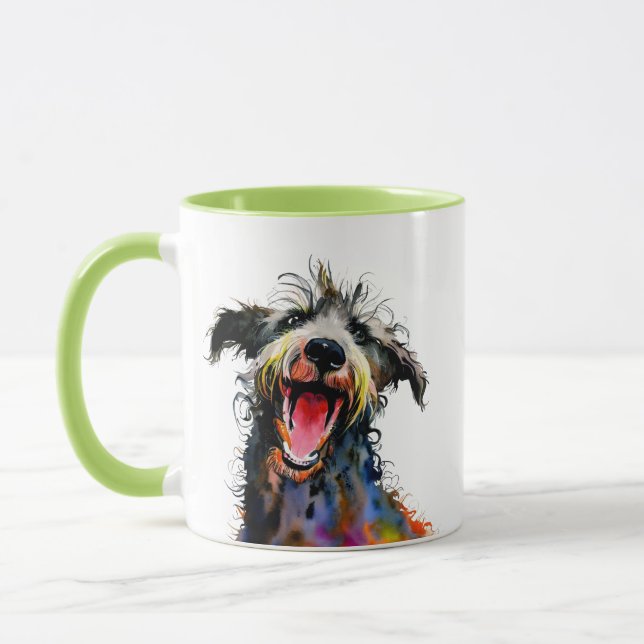 Färgfull och söt Deerhound Art Mugg (Vänster)