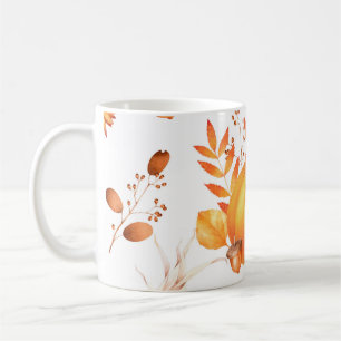 Färgfull oktober Pumpkins Autumn Mönster Kaffemugg