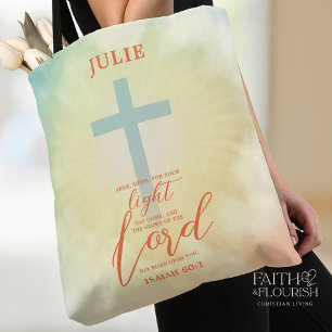 Färgfull Ombre Kor Bible Verse Personlig Tygkasse