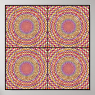 Färgfull optisk Illusion - Öga-trick Poster