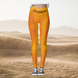 Färgfull Orange och Gult Leggings