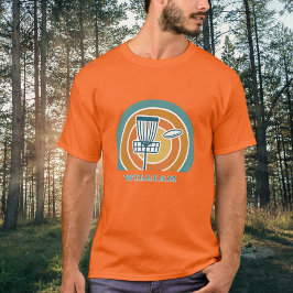 Färgfull orange Retro-golf T Shirt