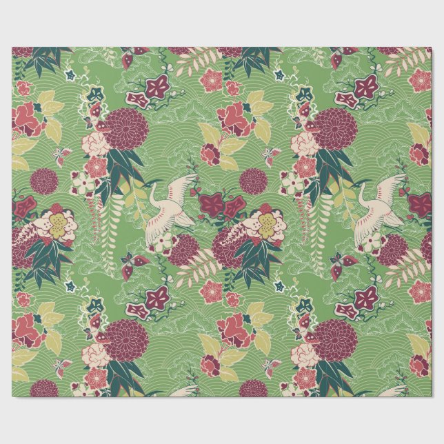 Färgfull orientalisk silke mönster presentpapper (Seam)