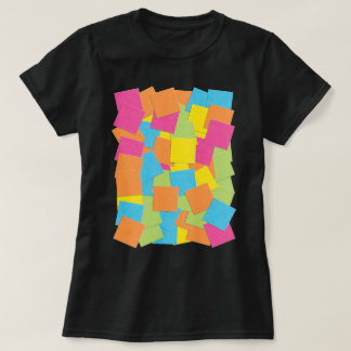Färgfull originalanteckning Rosa Orange Blue T Shirt