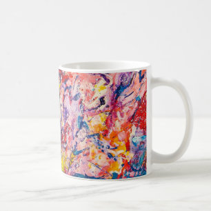 Färgfull originalfärgton Abstrakt målning av konfe Kaffemugg
