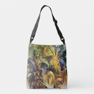 Färgfull originalmålning för Tropical Handflatan T Axelväska