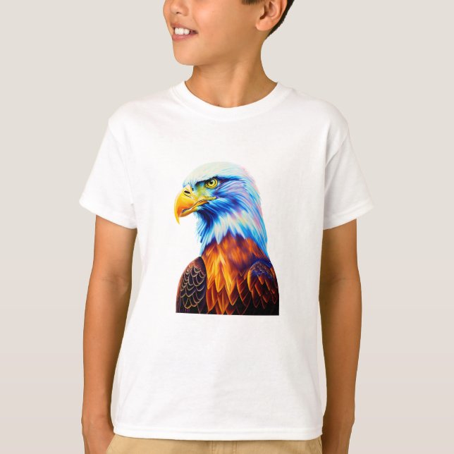 Färgfull Örn Art T Shirt (Framsida)