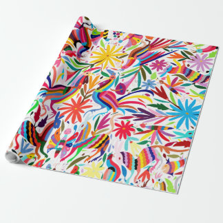 Färgfull Otomi Skriv ut Papper radbrytning Presentpapper
