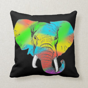 Färgfull Pachyderm Reversible Dekorativ kudde