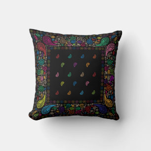 Färgfull Paisley-design Kudde