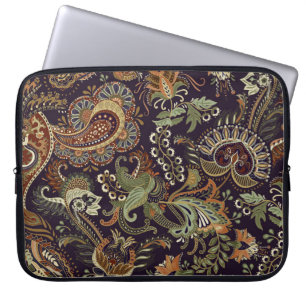 Färgfull Paisley mönster. Etnisk vintage tapet Laptop Fodral