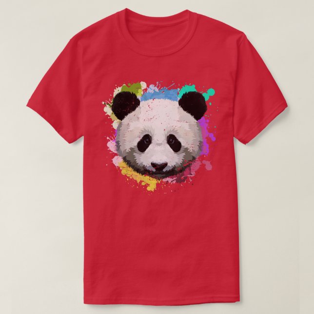 Färgfull Panda T Shirt (Design framsida)