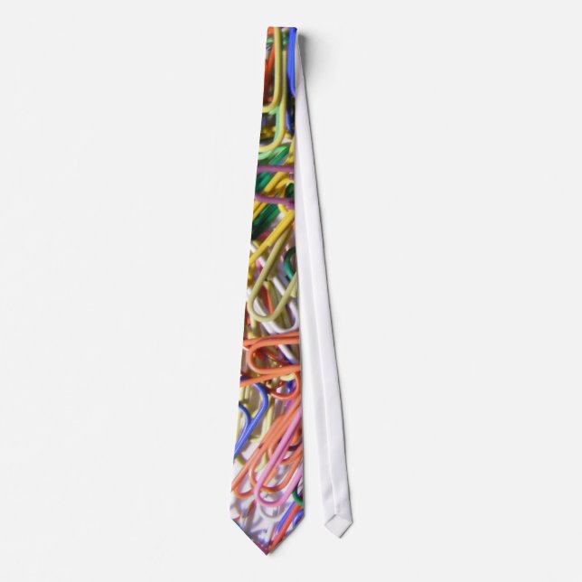 Färgfull paperclip Tie Slips (Framsida)