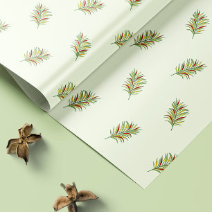 Färgfull Papper omslagning av Tropical Handflatan Presentpapper
