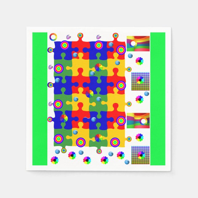 Färgfull Pappersservett (Framsidan)