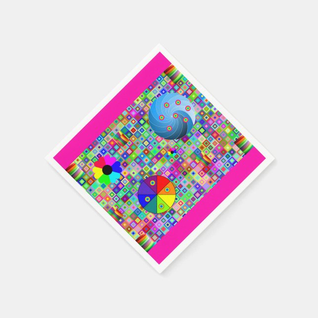 Färgfull Pappersservett (Hörn)