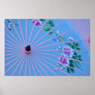 Färgfull paraply poster