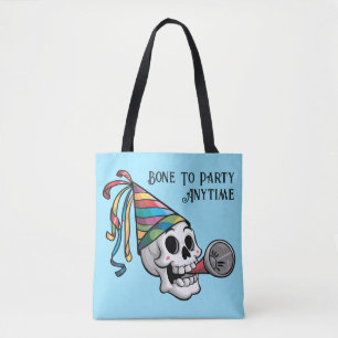 Färgfull Party Skull Tygkasse