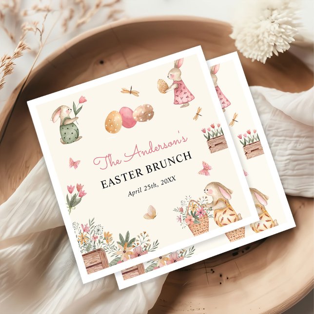 Färgfull Påskhare Påskägg Hunt Party Pappersservett (Skapare uppladdad)