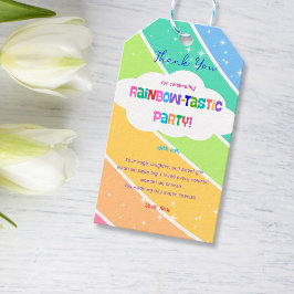 Färgfull Pastel Rainbow-Gnistra Presentetikett