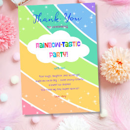 Färgfull Pastel Rainbow-Gnistra Tack Kort