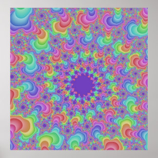 Färgfull Pastel Rainbow Poster