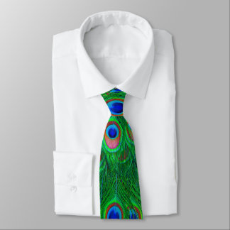 Färgfull Peacock Mönster Tie Slips
