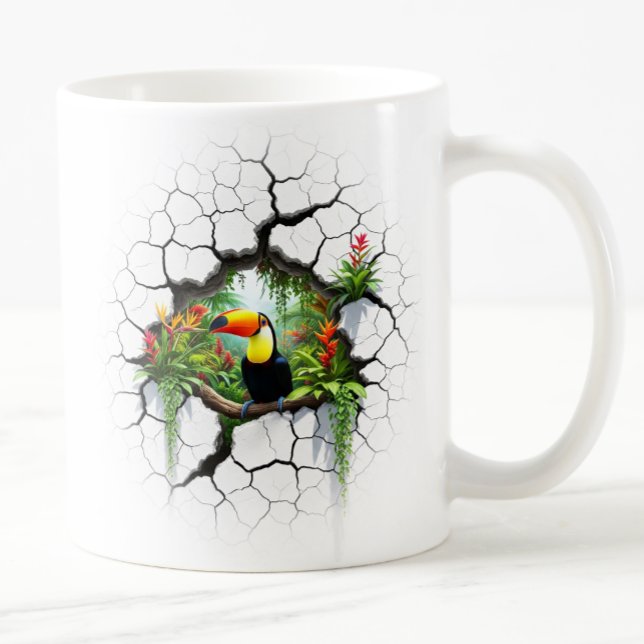 Färgfull pekskärm Tittar genom väggportalen Kaffemugg (Skapare uppladdad)