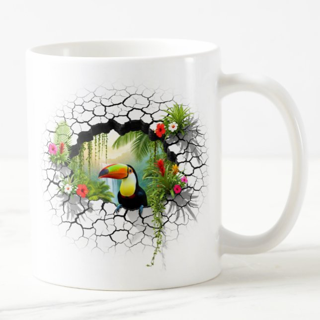 Färgfull pekskärm Tittar genom väggportalen Kaffemugg (Skapare uppladdad)