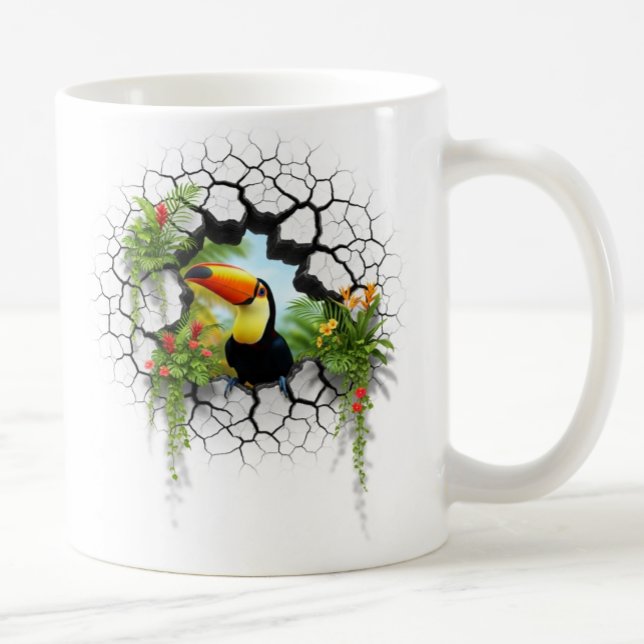 Färgfull pekskärm Tittar genom väggportalen Kaffemugg (Skapare uppladdad)