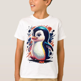 Färgfull Penguin-illustration T-shirt