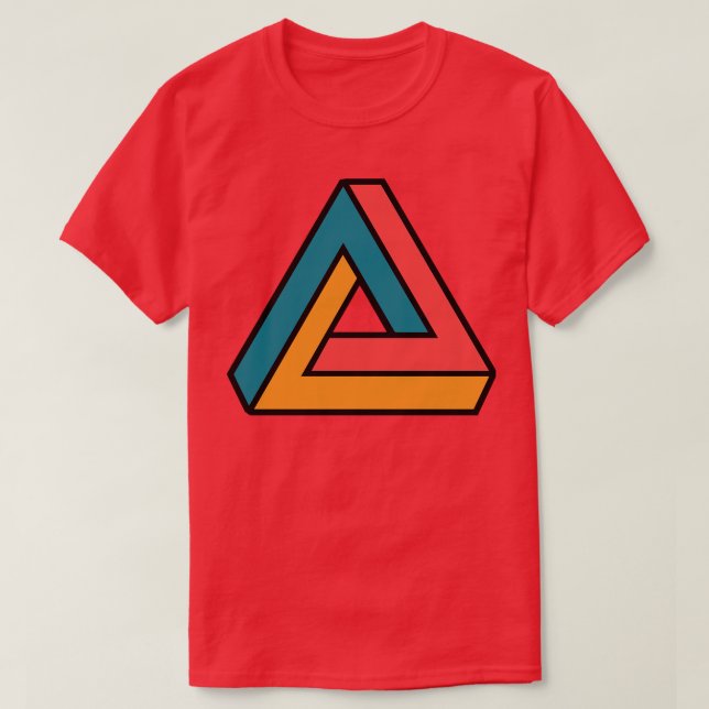 Färgfull penrose-triangel t shirt (Design framsida)