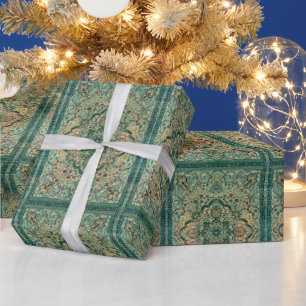 Färgfull persisk matta-motiv mönster presentpapper