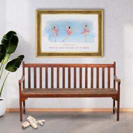 Färgfull Personlig Ballet Practice Poster