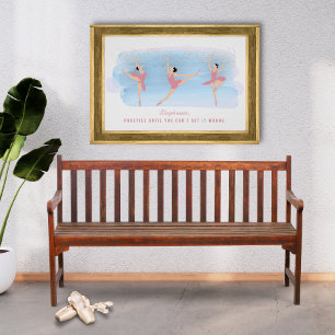 Färgfull Personlig Ballet Practice Poster