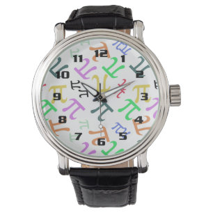 Färgfull Pi Mönster Armbandsur