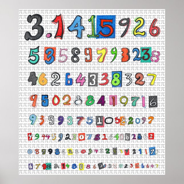 Färgfull Pi Poster (Framsidan)