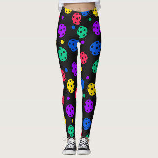 Färgfull Pickleball Bollar Leggings